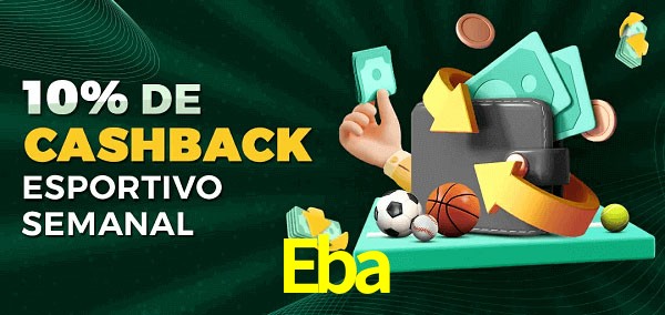 10% de bônus de cashback na Eba